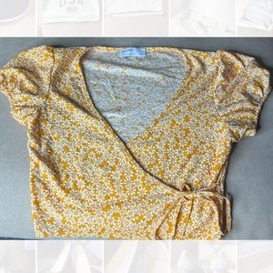 Bershka Floral Crop Top